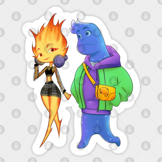 Ember and Wade Sticker by idolnya